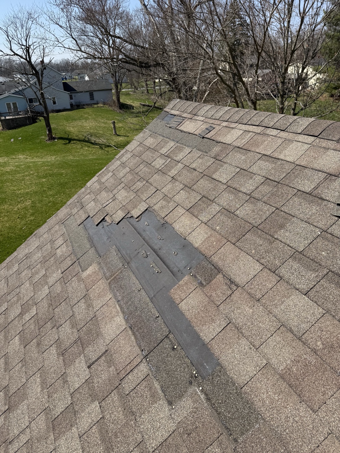 Before shingle replacement example